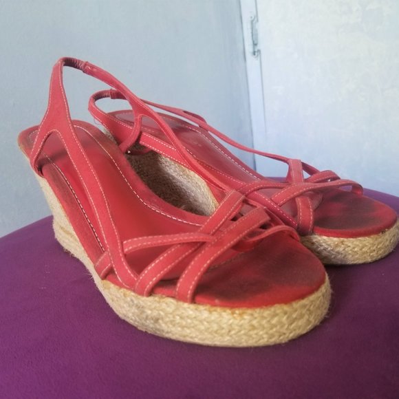2for30! Coral Wedge Espadrilles - Picture 7 of 7